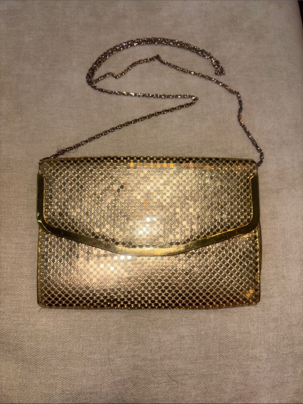 Vintage Gold Metal clutch